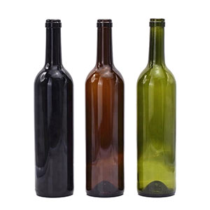Wholesale  empty bordeaux red wine glass bottles with cork
