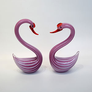 Wholesale glass swan gifts for valentine's day crafts